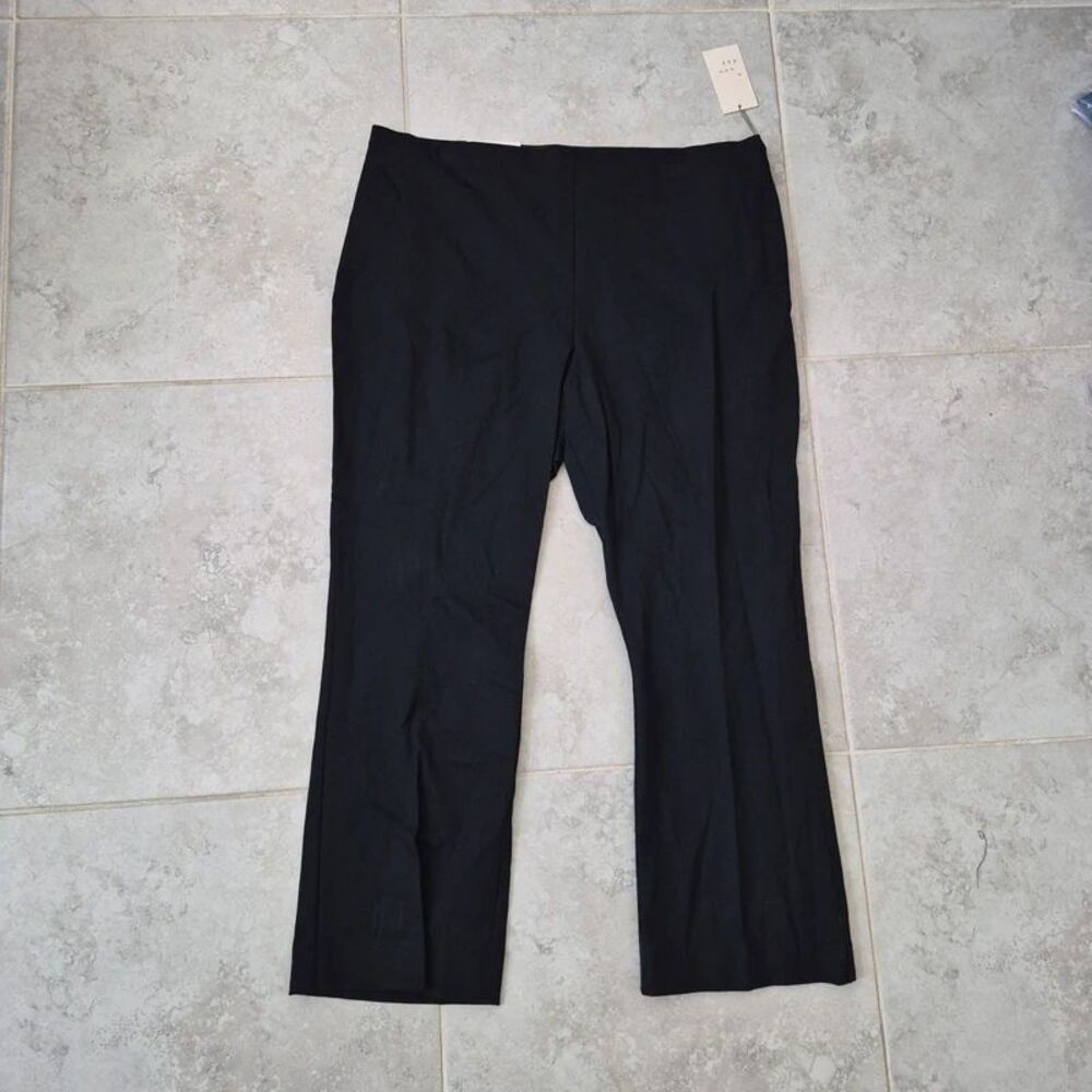 Womens Black High-Rise Flare Pants